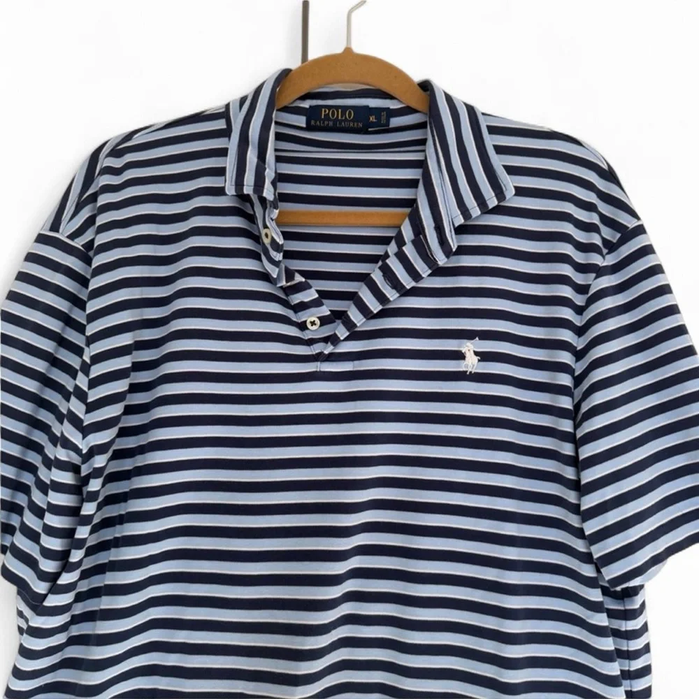 Polo Ralph Lauren Striped Polo Navy Blue XL